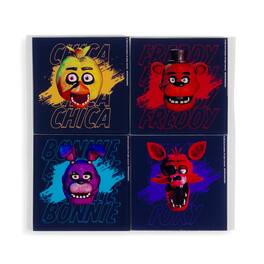 Silver Buffalo - Five Nights At Freddy's Characters Glass Coasters | Set of 4 - Multicolor