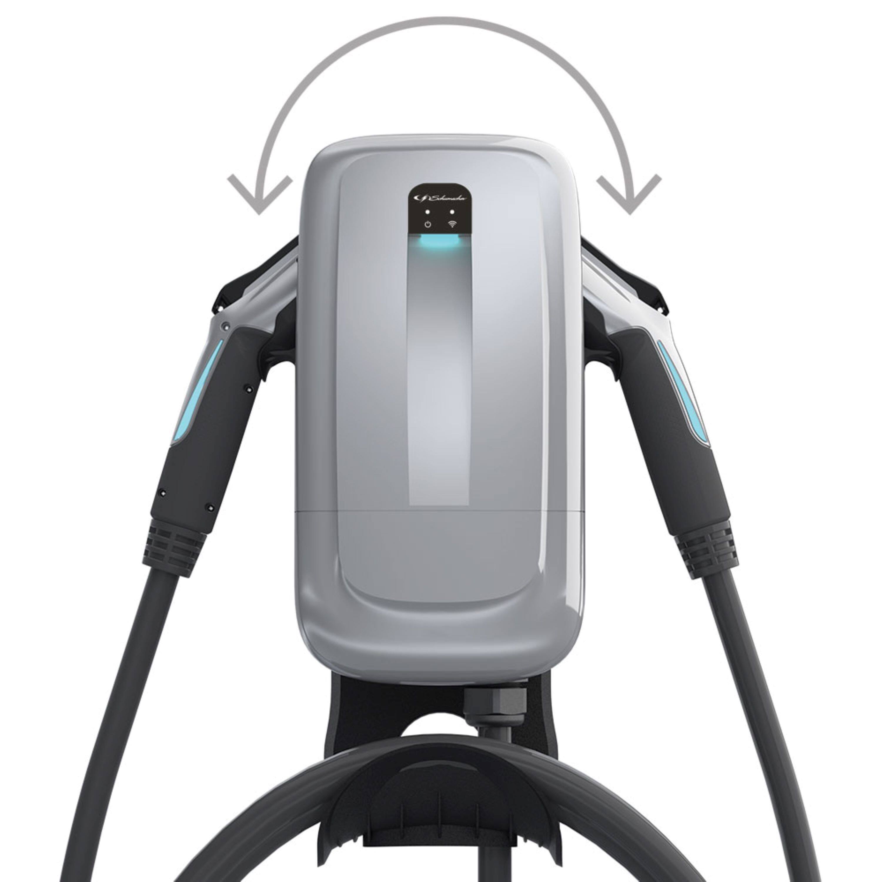 Alt View 12. Schumacher Electric - Level 2 240V NEMA 14-50 Plug-in EV Wall Charger with Wi-Fi/Bluetooth and J1772 Connector - Gray.