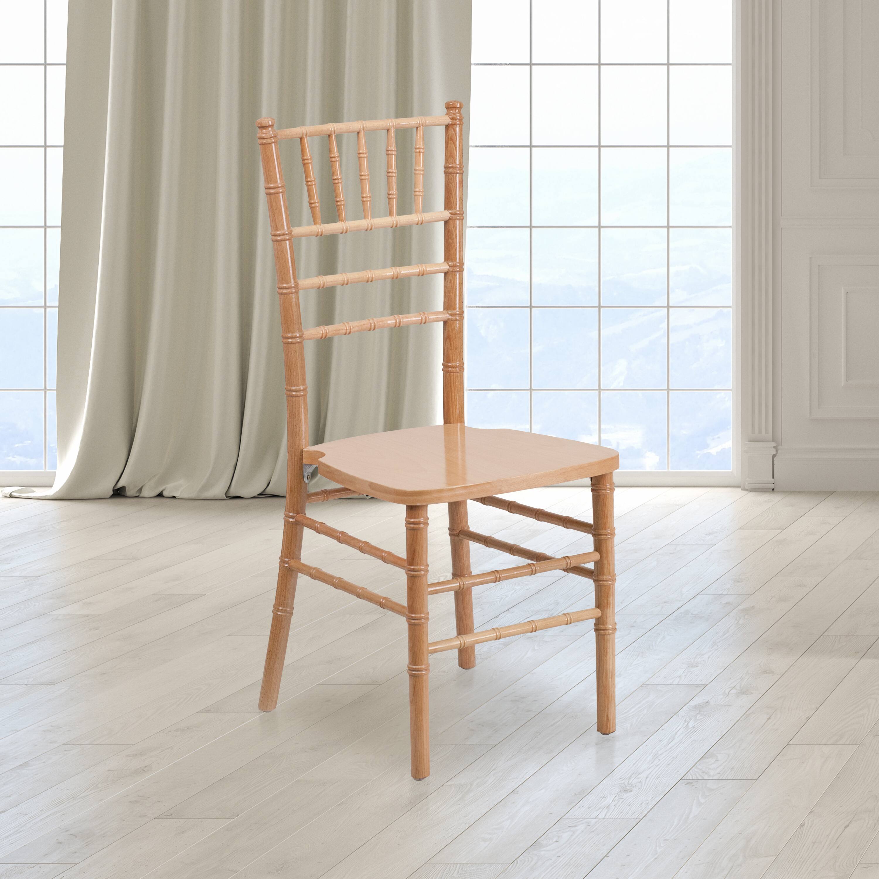 Alt View 1. Emma + Oliver - Wedding & Event Wood Chiavari Dining Chair - Natural.