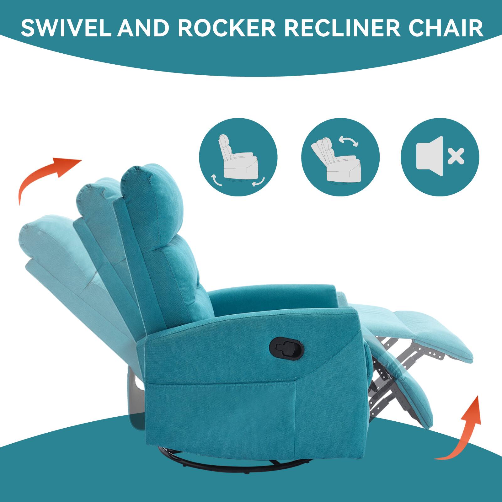 SWIVEL AND ROCKER RECLINER CHAIR