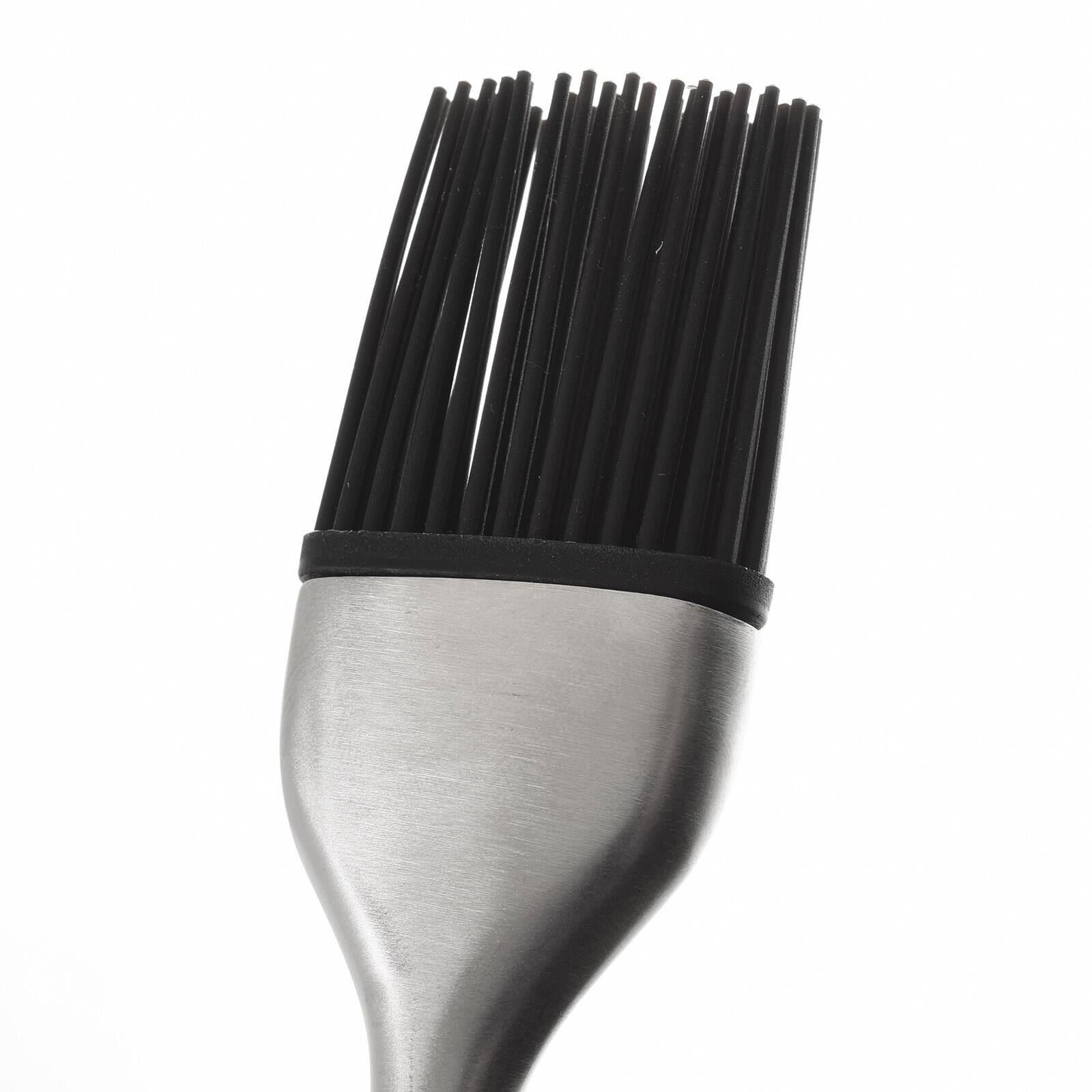 Alt View 3. Norpro - 12-Inch Silicone BBQ Brush with Stainless Steel Handle - Silver.