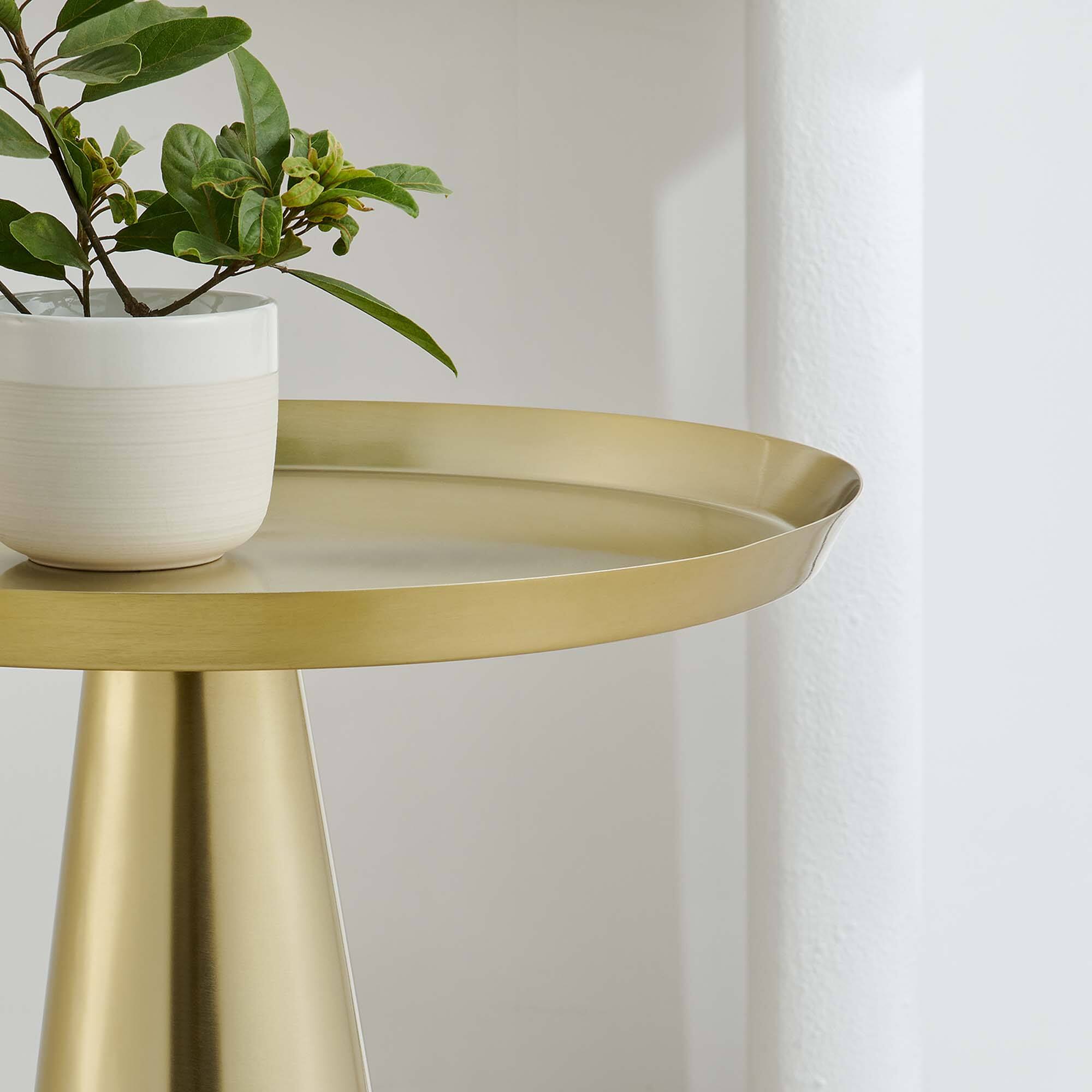 Alt View 1. Modway - Maren Round Side Table by Modway - Brass.