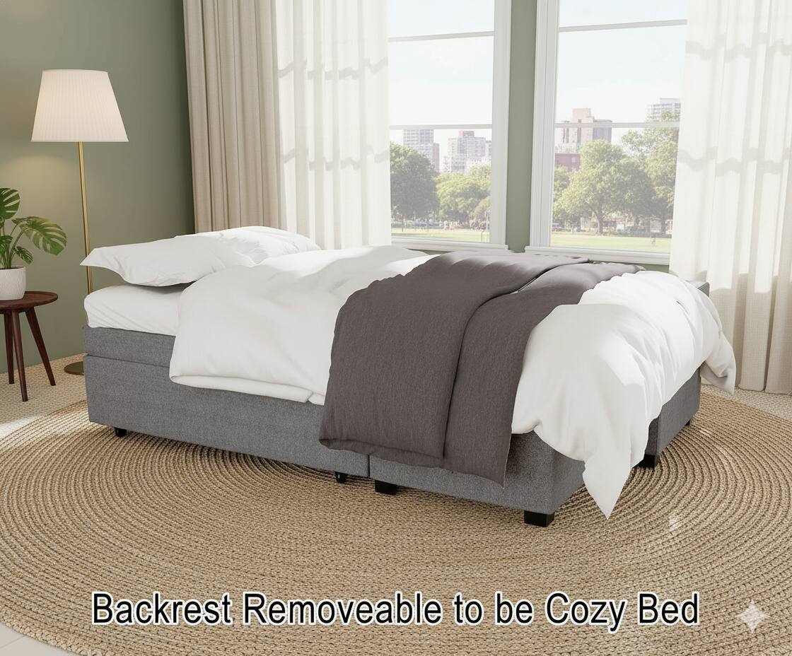 Backrest Removable to be Cozy Bed
