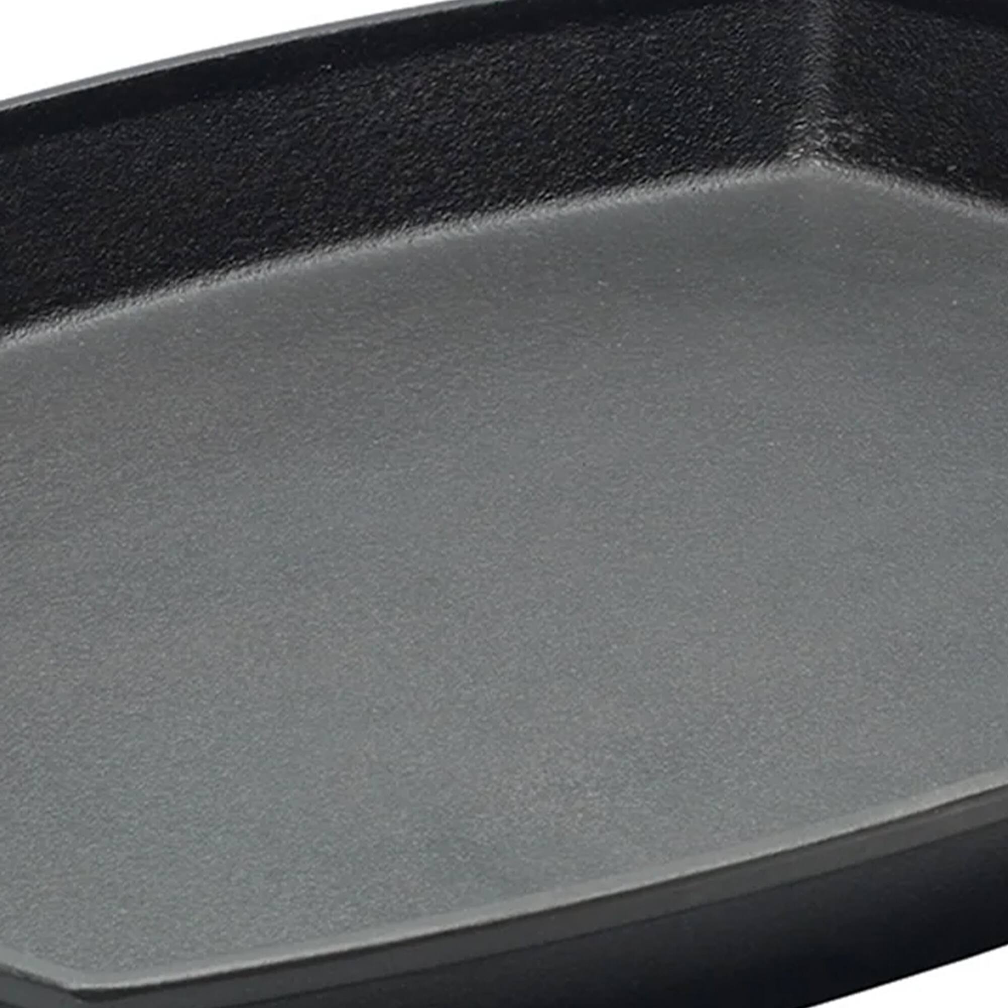 Alt View 3. Bayou Classic - Bayou Classic 12 x 14 Inch Cast Iron Shallow Pan with Wide Loop Handles, Black - Black.