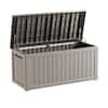 Front. Yardgrace - 270 Gallon Lockable Resin Deck Box Waterproof Outdoor Storage for Patio Furniture Garden Tools and Equipment - brown.