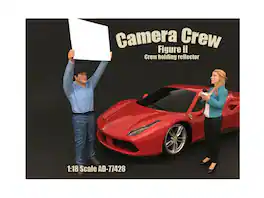 Camera Crew Figure II "Crew Holding Reflector" For 1:18 Scale Models by American Diorama