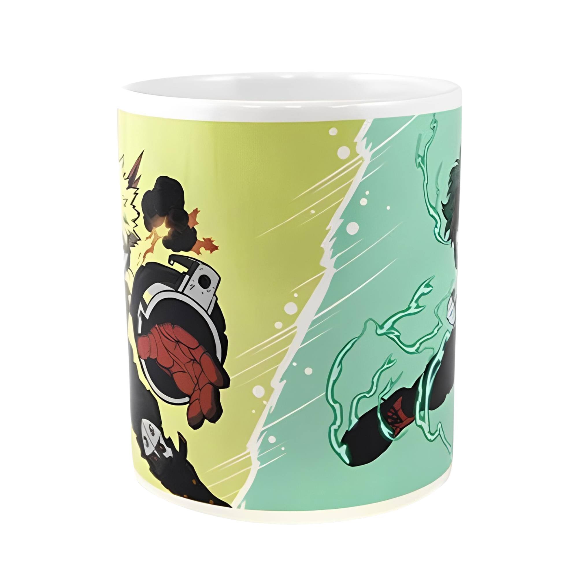 Alt View 10. Just Funky - My Hero Academia Izuku and Katsuki 16oz Ceramic Mug - Yellow.