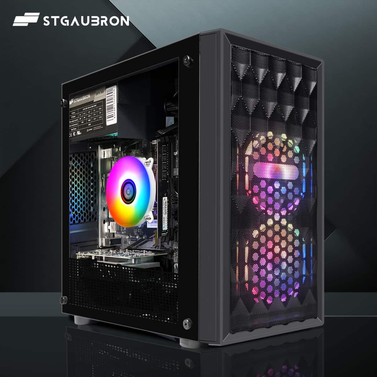 STGAubron Gaming PC Computer Desktop, Radeon RX 560 4G, Intel Core