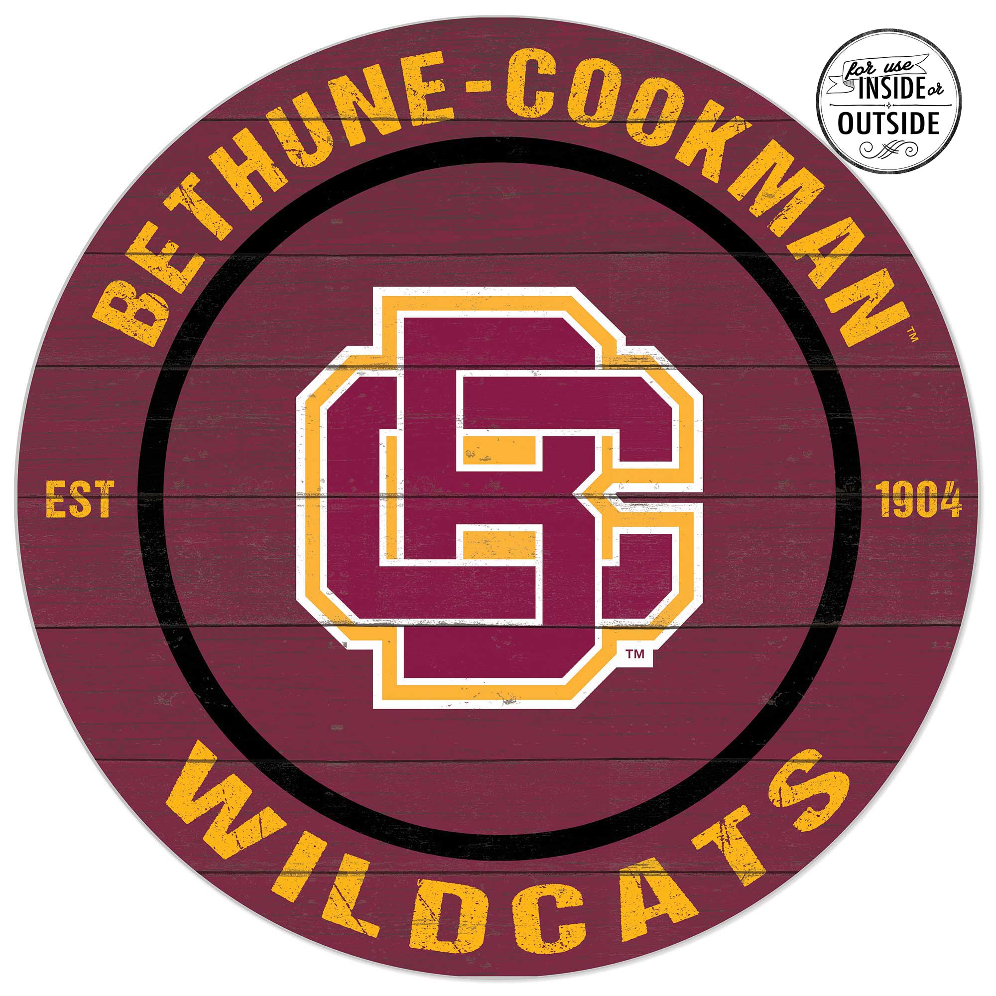 Bethune-Cookman Wildcats 20'' x 20'' Indoor/Outdoor Circle Sign