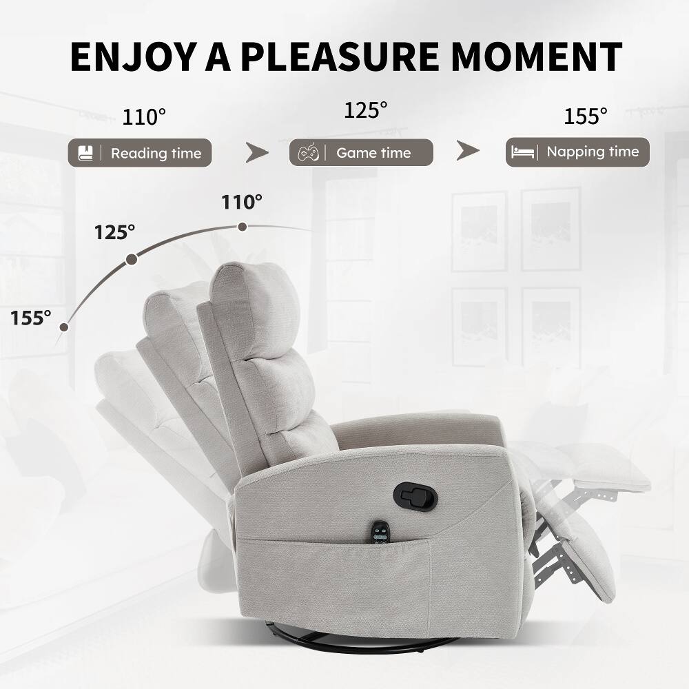ENJOY A PLEASURE MOMENT

110°
125°
155°

Reading time
Game time
Napping time