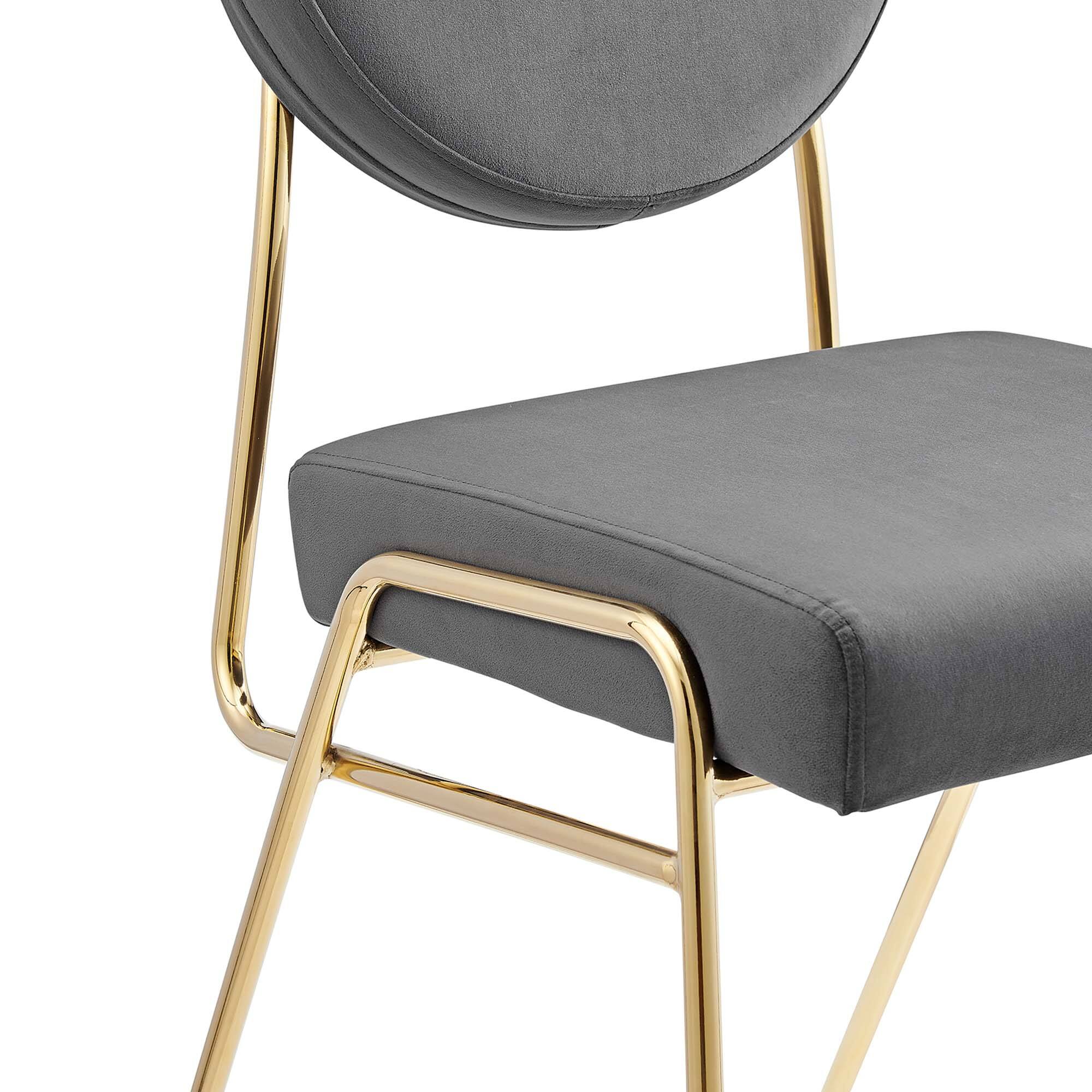 Alt View 6. Modway - Craft Performance Velvet Dining Side Chair by Modway - Gold Gray.