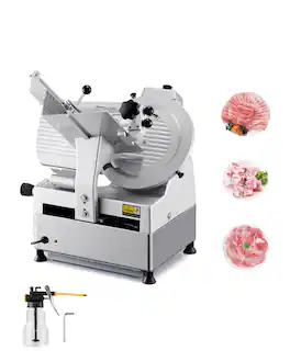 Glintex - Automatic Meat Slicer 550W 12 Inch 65Mn Blade Adjustable Electric Cutters & Slicers for Meat and Cheese