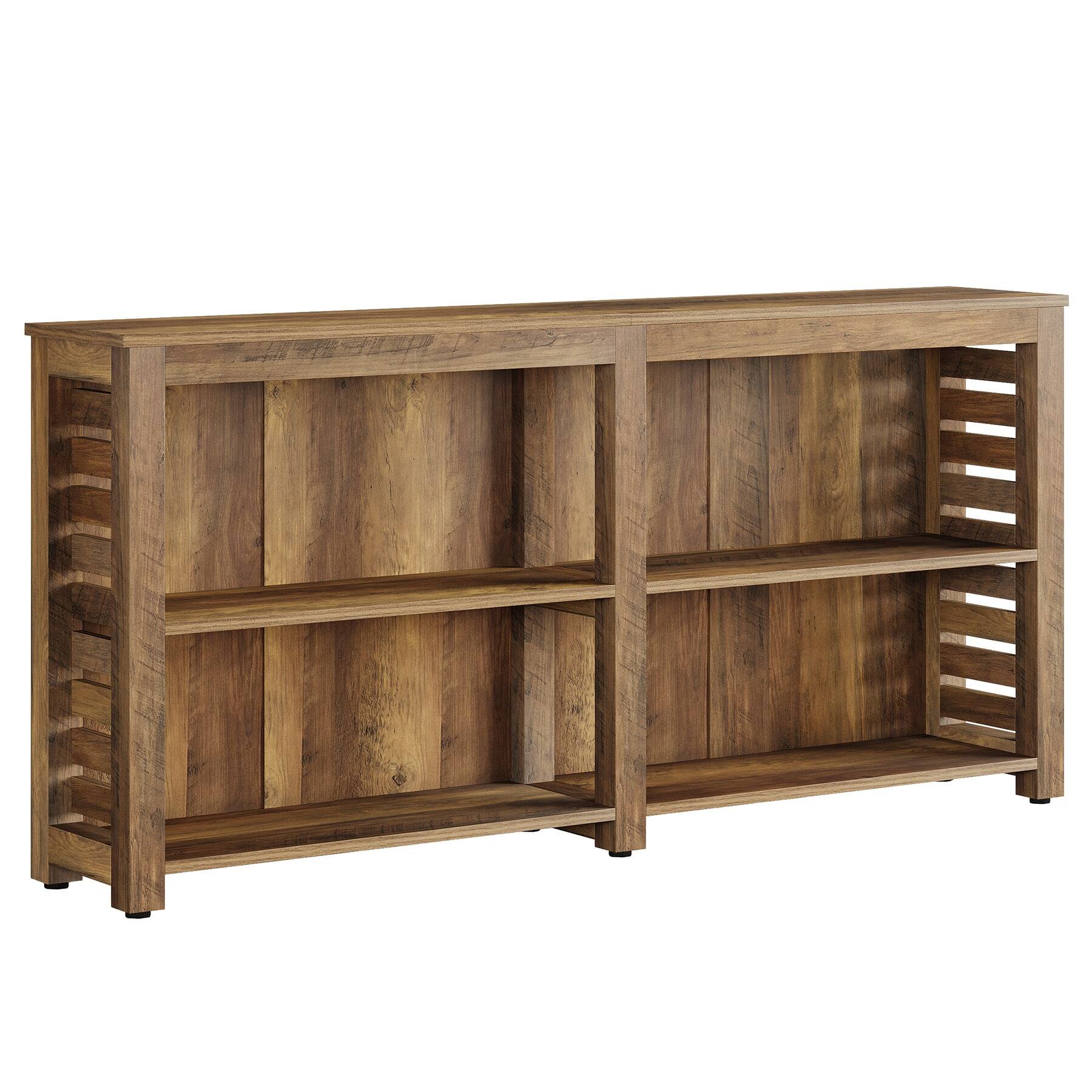 Angle. Kadyn - Kadyn Wood Grain Console Table, Entryway Display & Sofa Table, Brown - Brown.