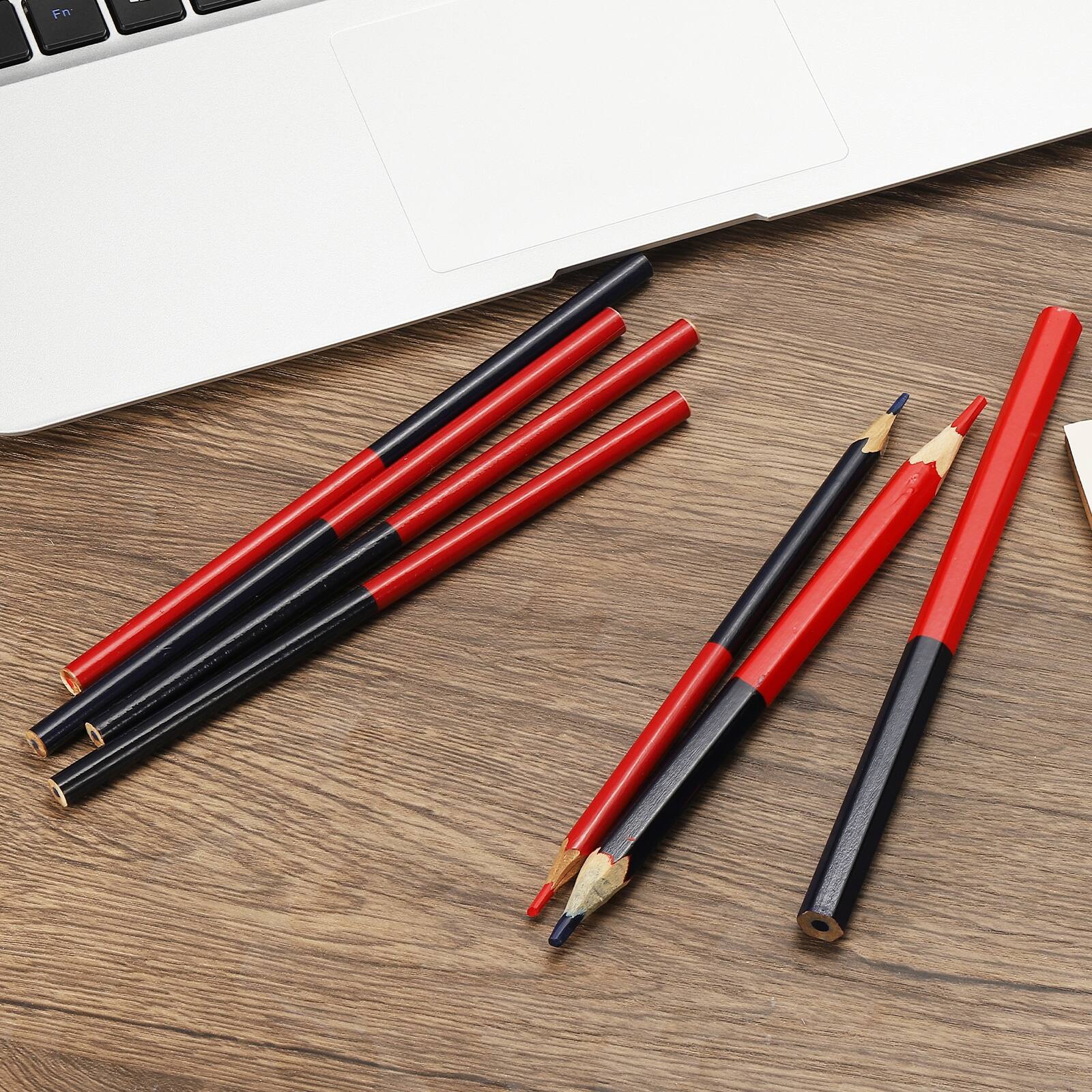 Alt View 3. Unique Bargains - Colored Pencil, 8pcs Wooden Pencils HB Graphite Double-Ended for Office, Eng, Writing, Art, Drawing, Paint, Woodwork - Red Blue.