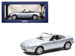 1991 Mazda MX-5 Convertible 1/18 Diecast Model Car by Norev - Silver Metallic