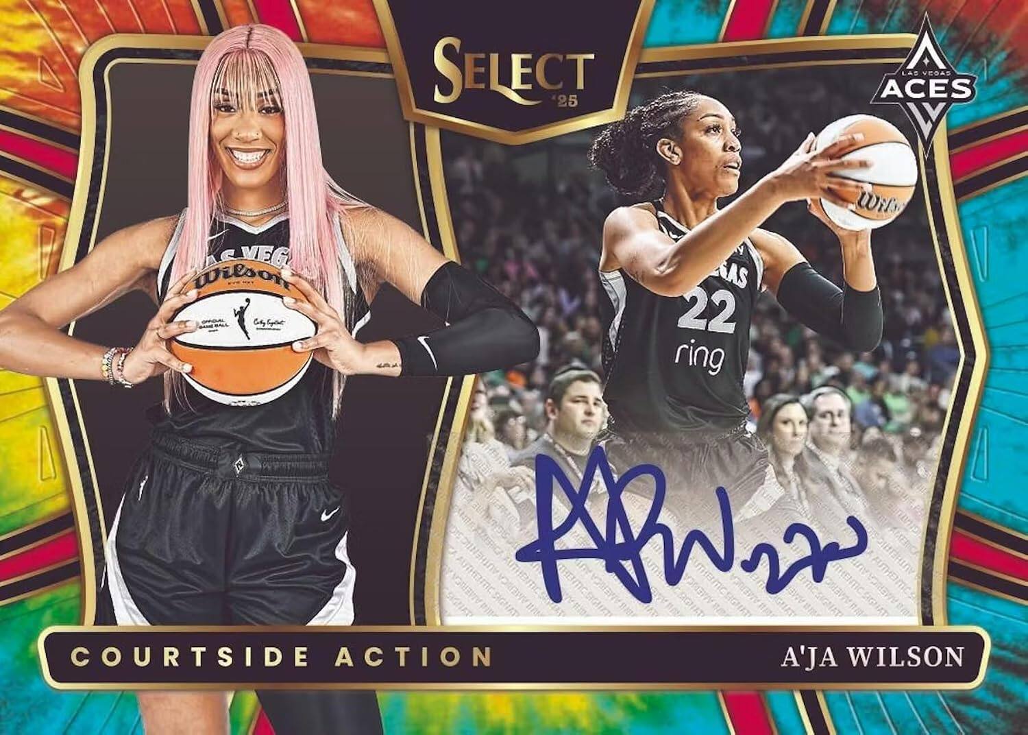 SELECT '25 ACES LAS VEGAS Aces V Will AC VEG Wwlson AS   22  ring AWar COURTSIDE ACTION A'JA WILSON