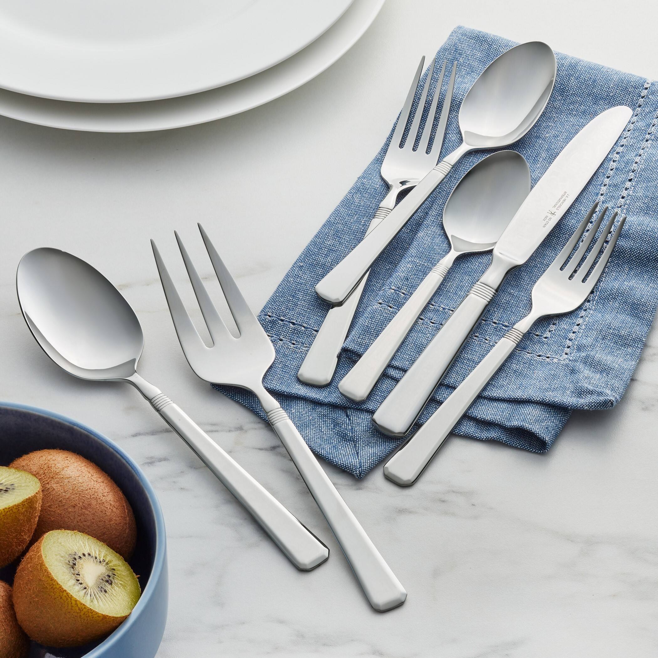 Alt View 4. Henckels - Henckels Metrona 62-pc 18/10 Stainless Steel Flatware Set - Stainless Steel.