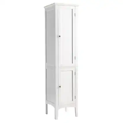 Front. Costway - Costway Bathroom Storage Freestanding Cabinet Linen Tower Kitchen Living Room - White.