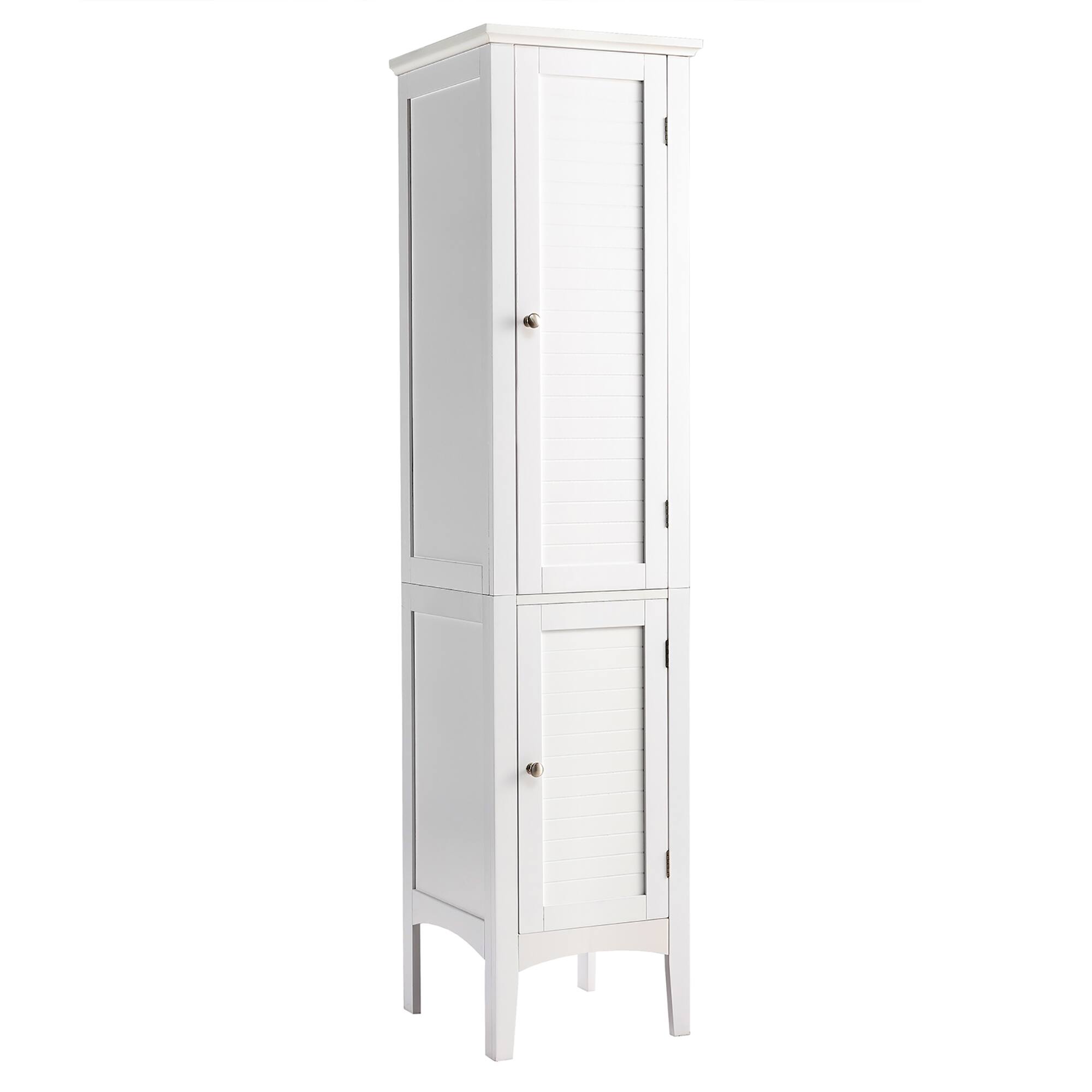 Front. Costway - Costway Bathroom Storage Freestanding Cabinet Linen Tower Kitchen Living Room - White.