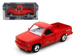 1992 Chevrolet SS 454 Pickup Truck 1/24 Diecast Model by Motormax - Red