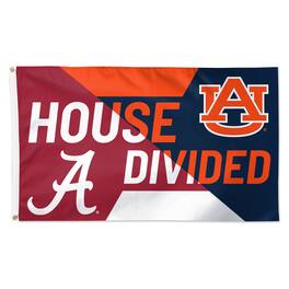 WinCraft - Alabama Crimson Tide vs Auburn Tigers 3' x 5' Single-Sided Deluxe House Divided Flag - Multicolor