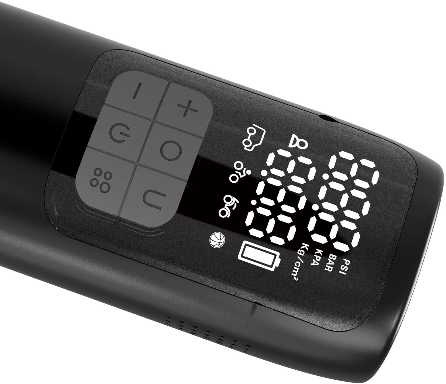 The text on the image reads: I + G O C DO Kg/cm2 BAR PSI. This text is grouped as follows:
I + G O C DO Kg/cm2 BAR PSI