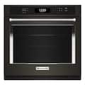 KitchenAid - 27 inch Built-In Single Electric Wall Oven with Air Fry Mode - Black Stainless Steel