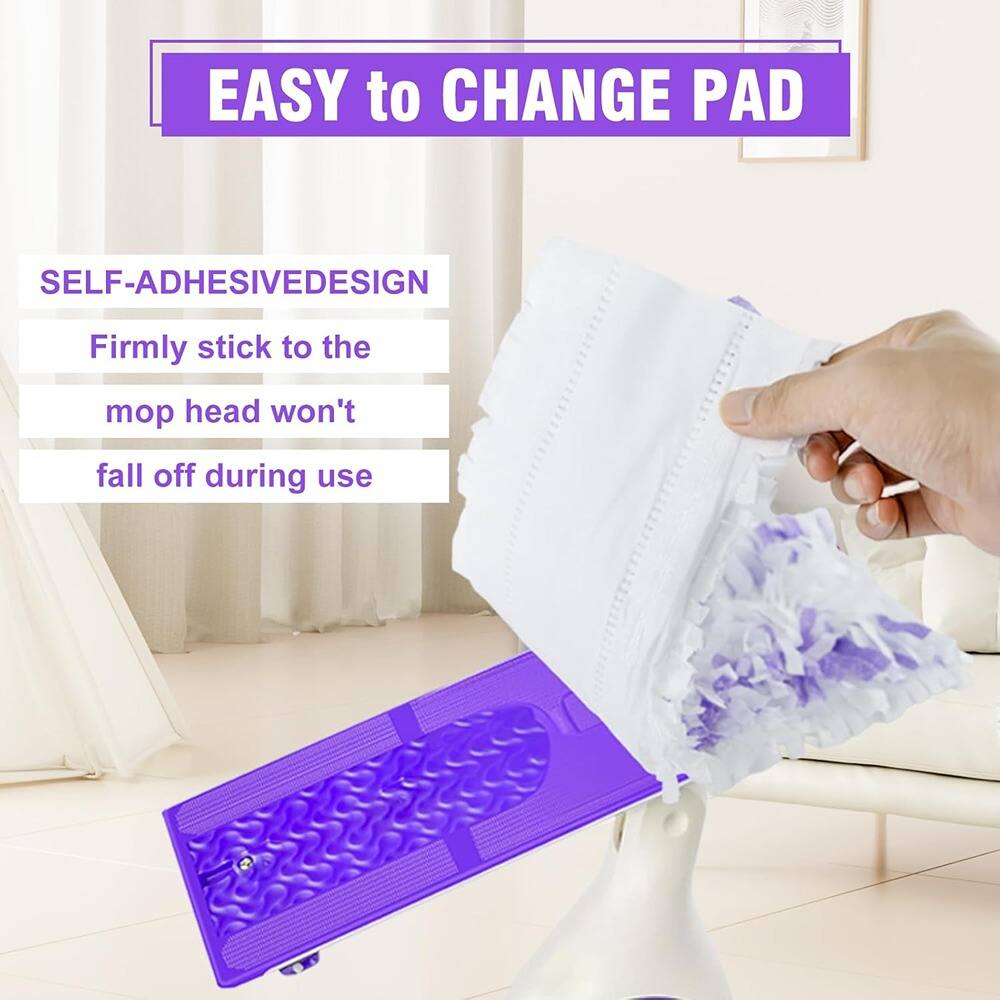EASY to CHANGE PAD

SELF-ADHESIVE DESIGN  
Firmly stick to the mop head won't fall off during use