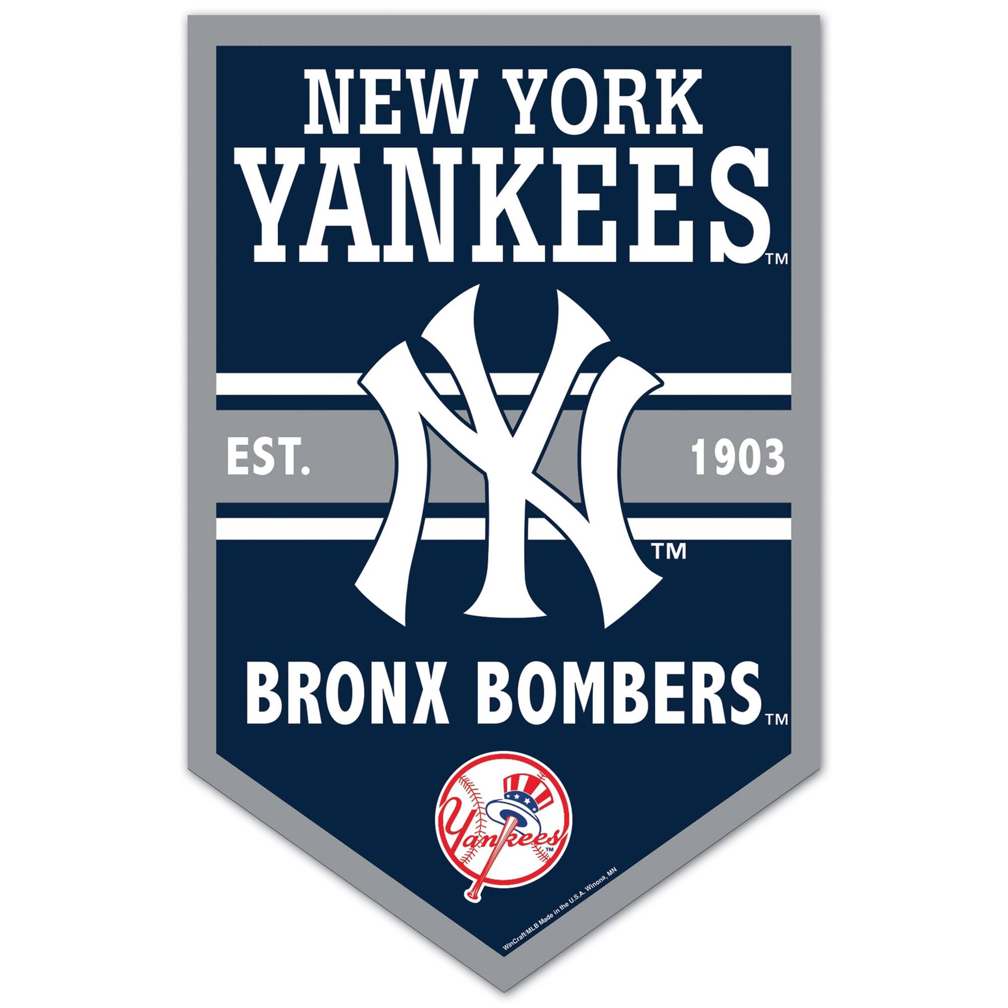 New York Yankees 11" x 17" Chevron Wood Sign