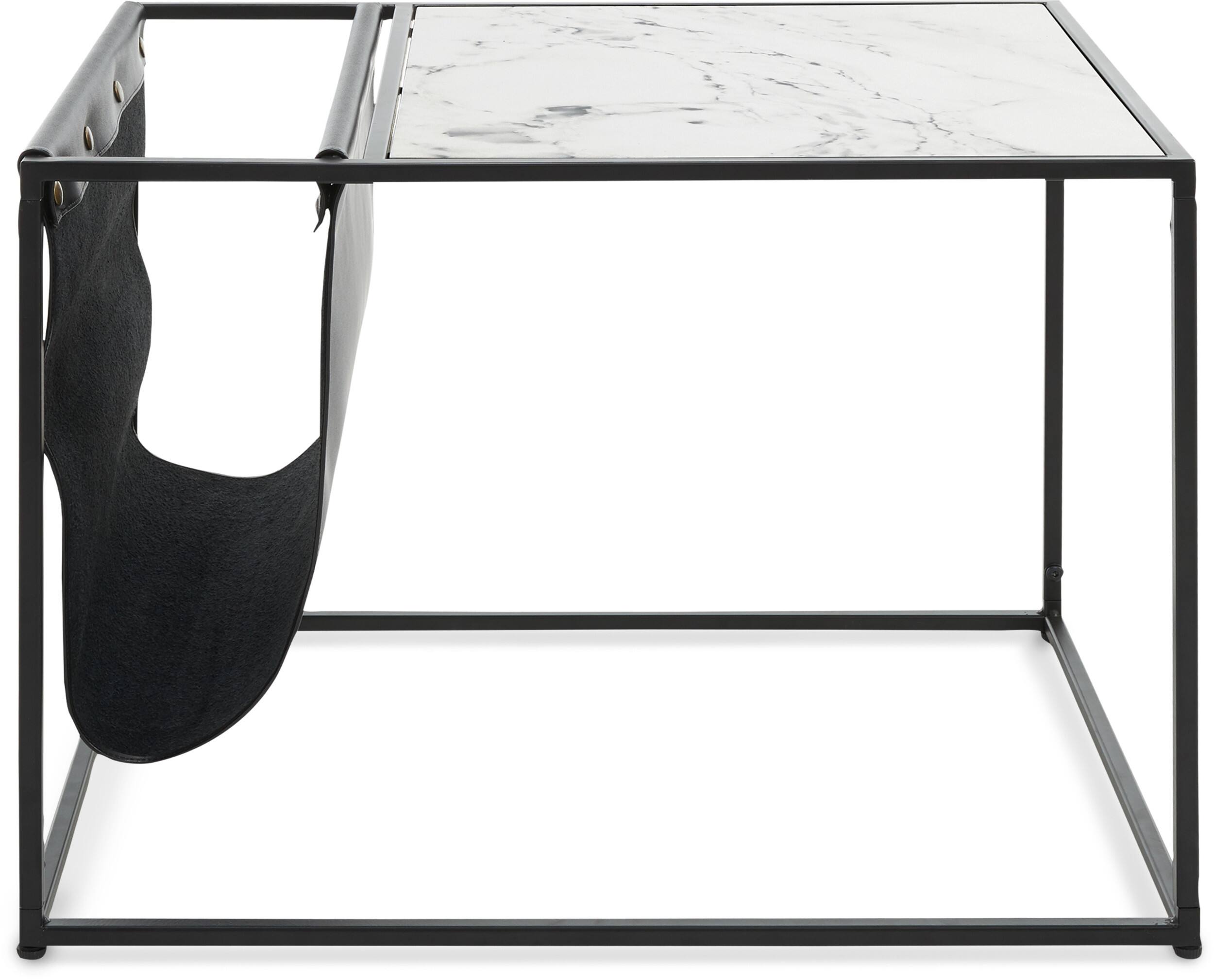 Alt View 13. Click Decor - Wilson Magazine Storage End Table, Marble Print - White Marble Print.