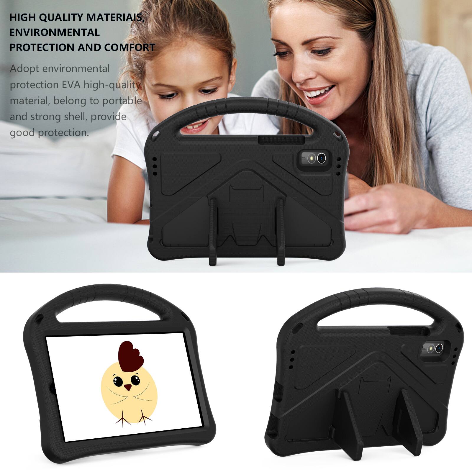 HIGH QUALITY MATERIALS, ENVIRONMENTAL PROTECTION AND COMFORT

Adopt environmental protection EVA high-quality material, belong to portable and strong shell, provide good protection.