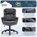 Angle. Serta - Garret Bonded Leather Executive Office Chair with Premium Cushioning - Space Gray.