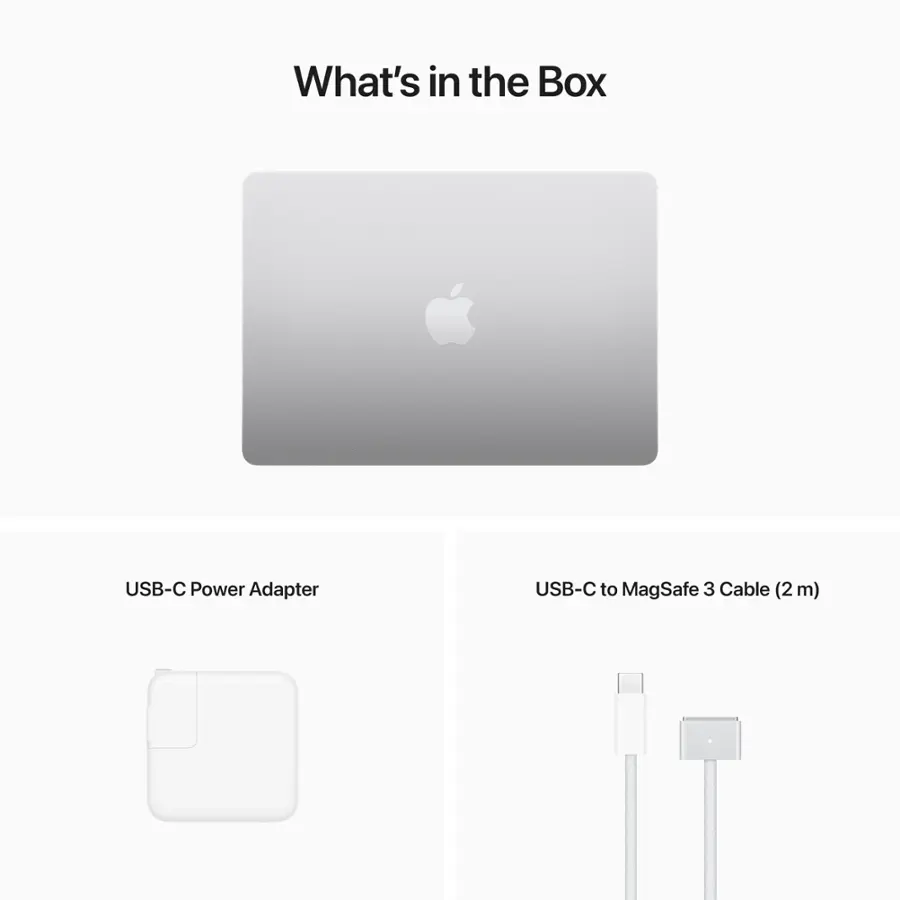 What's in the Box: USB-C Power Adapter, USB-C to MagSafe 3 Cable (2m m)