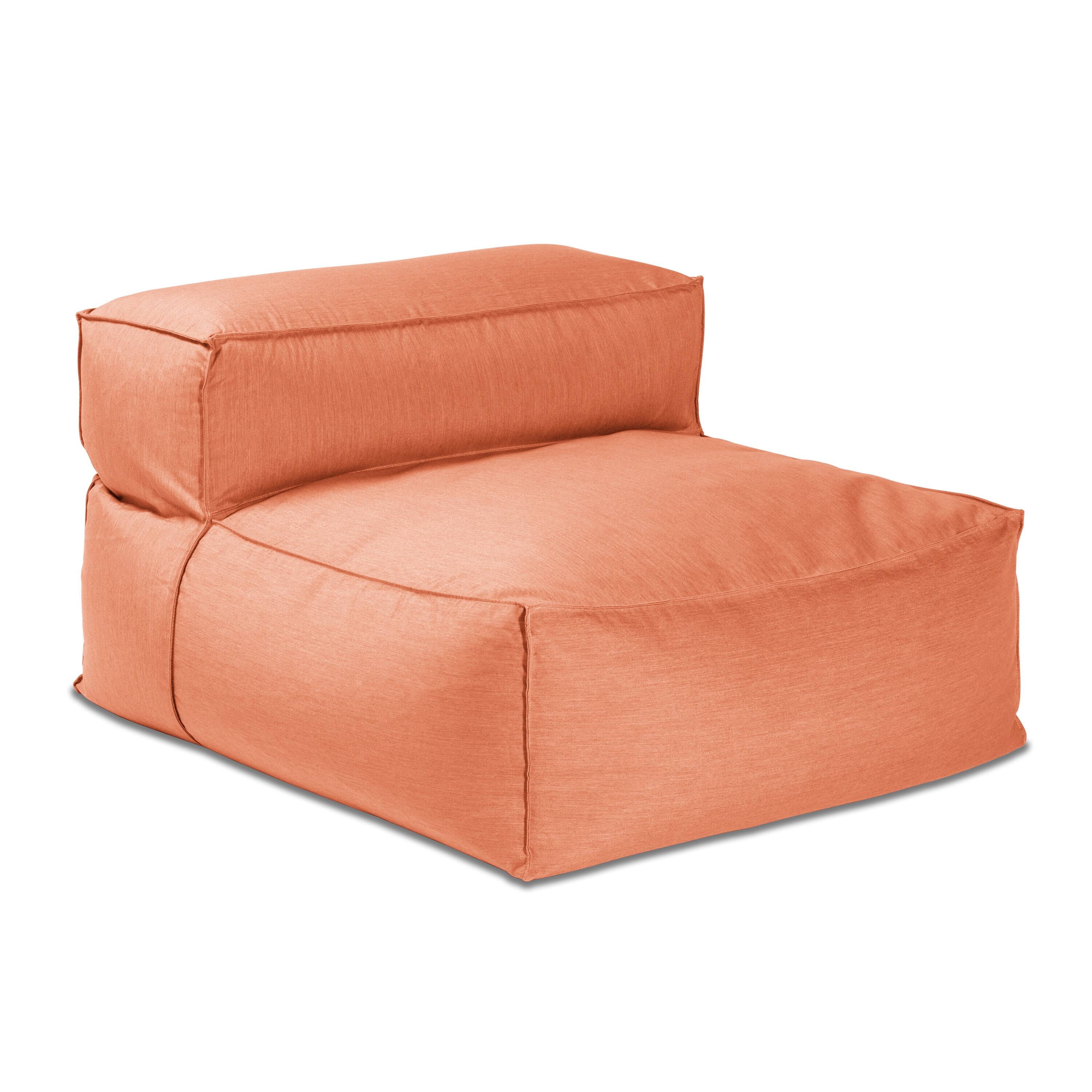 Back. Jaxx - Baya Outdoor Center Seat - Luxurious Oversized European Style Outdoor Soft Seating, Sunbrella Coral - Coral.