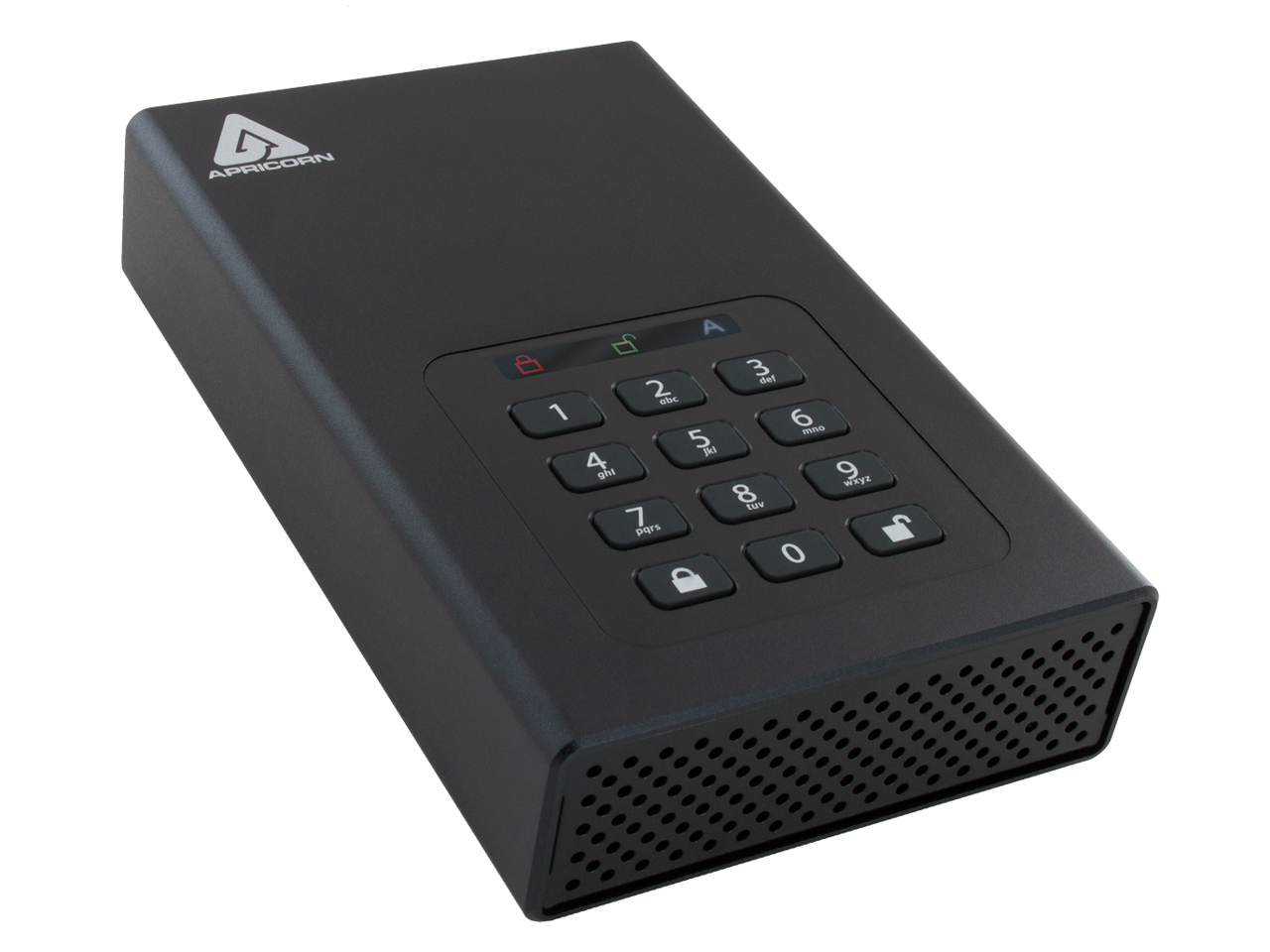 Apricorn - Aegis Padlock DT 22TB - 3.5" External - USB 3.0/3.1/3.2 - 256-bit AES (ADT-3PL256-22TB) - Black