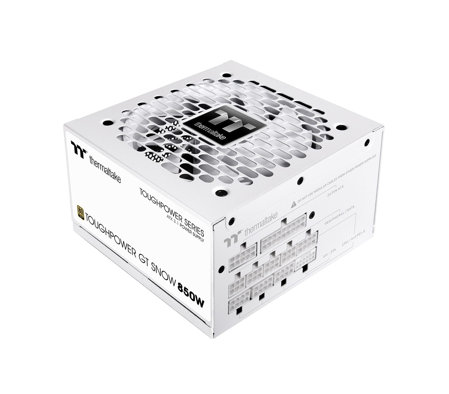 Thermaltake - Toughpower GT 850W 80+ Gold ATX 3.1 Fully Modular Power Supply - Snow