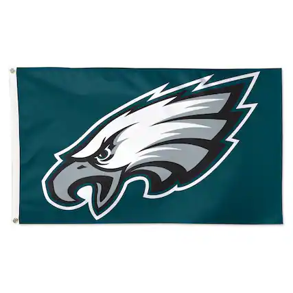 Front. WinCraft - Philadelphia Eagles 3' x 5' Primary Logo Single-Sided Flag - Multicolor.