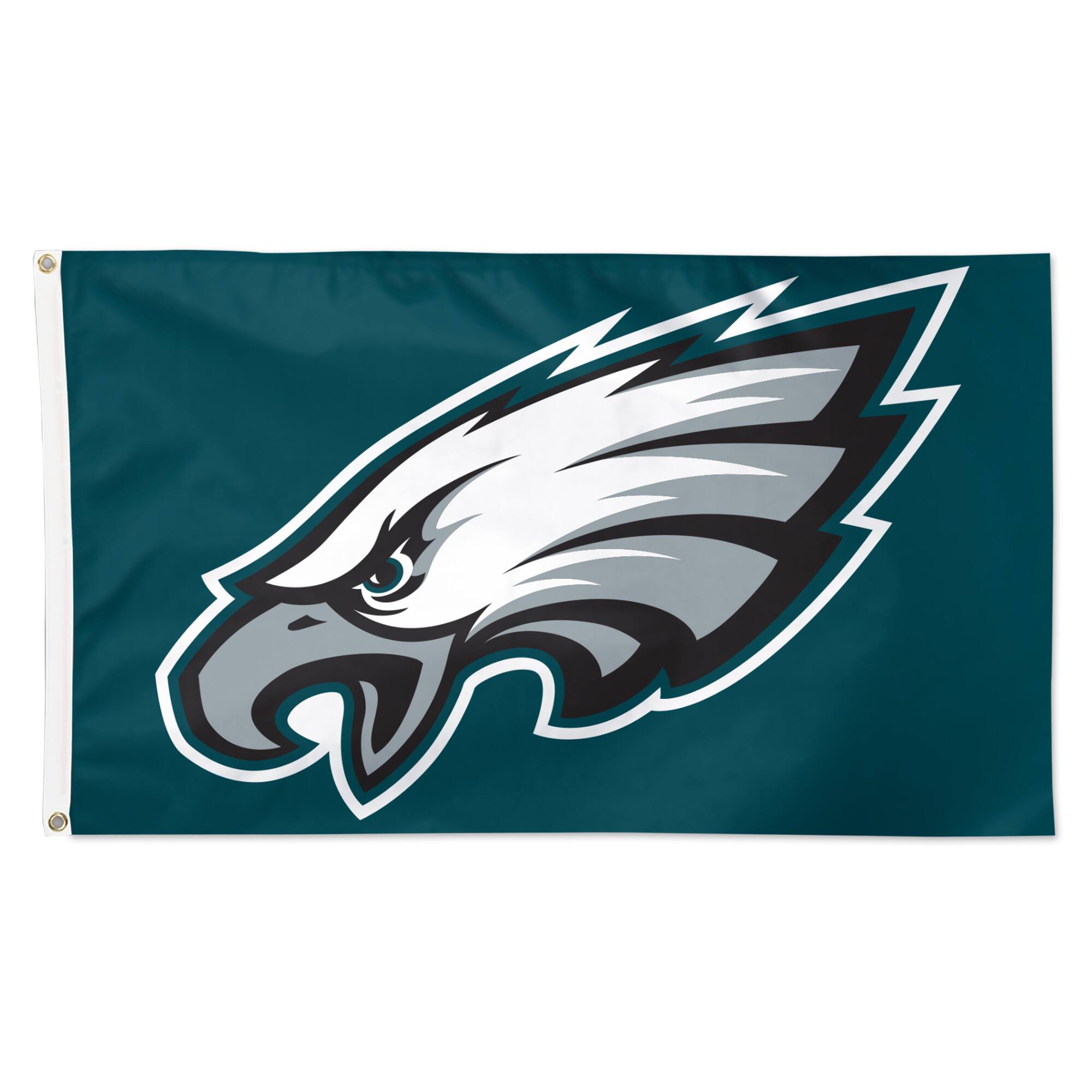 Front. WinCraft - Philadelphia Eagles 3' x 5' Primary Logo Single-Sided Flag - Multicolor.