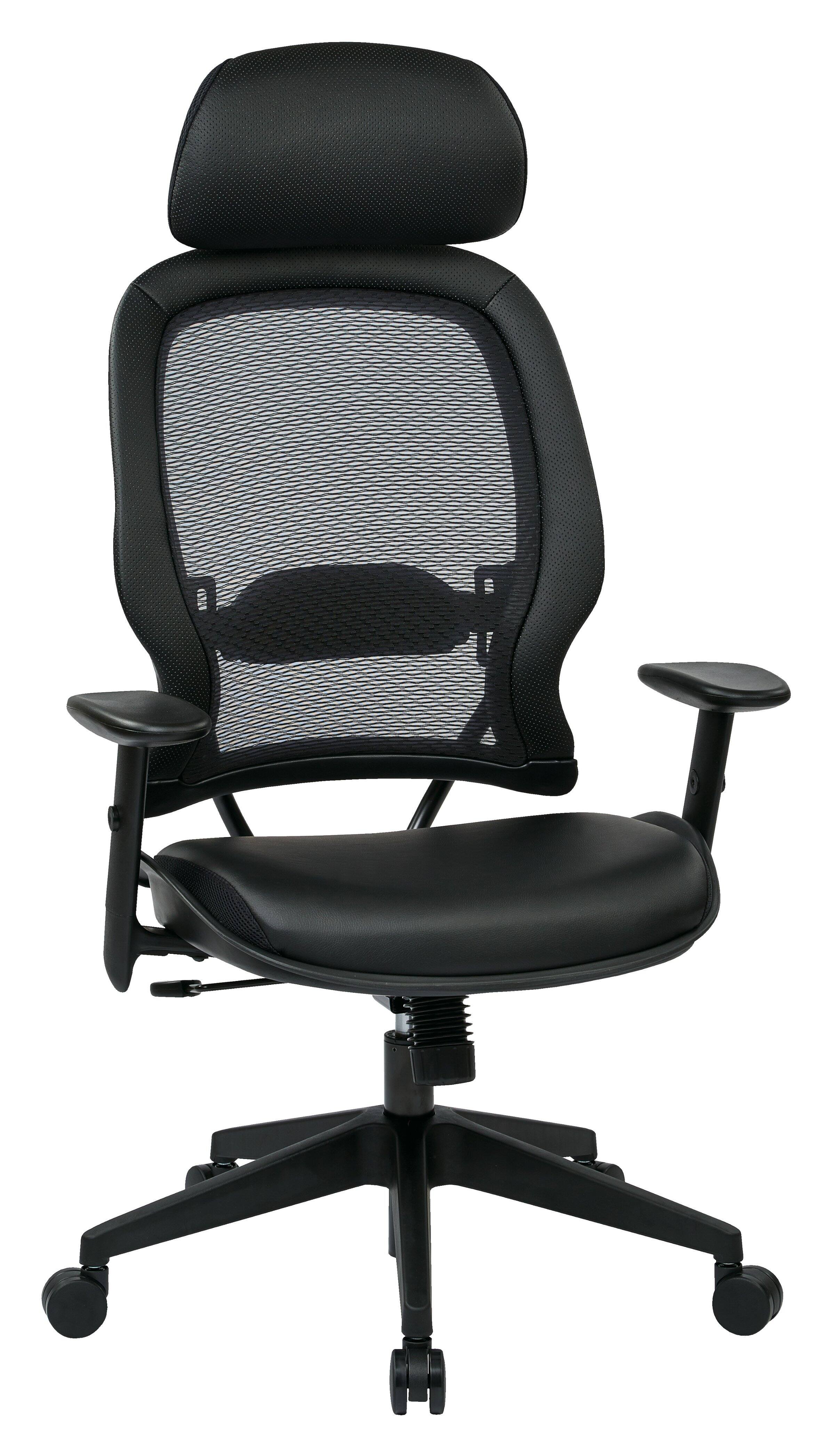 Angle. Office Star Products - Professional Air Grid® Chair - Black.