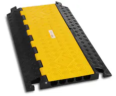 Front. Pyle - Pyle Durable Cable Protective Ramp Cover - Supports 33000lbs Five Channel Heavy Duty Cord Protection.