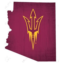 Fan Creations - Arizona State Sun Devils 12" Logo State Sign - Multicolor