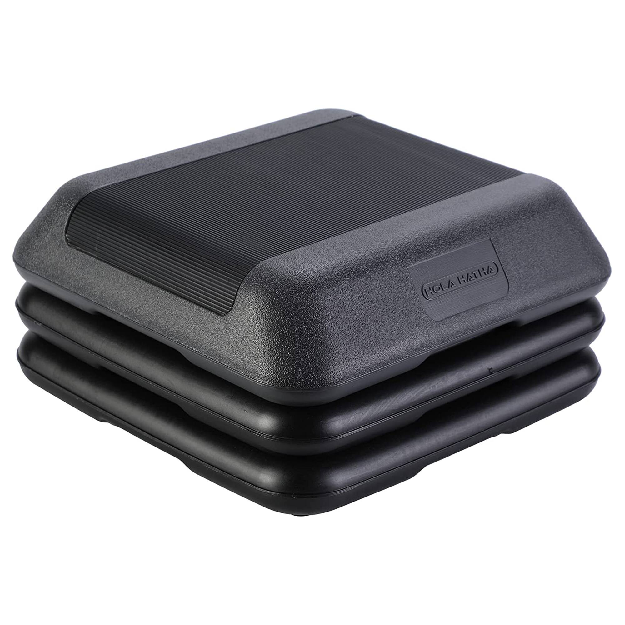Alt View 3. HolaHatha - HolaHatha Aerobic High Step Platform, Home Gym Fitness Equipment with Risers - Black.