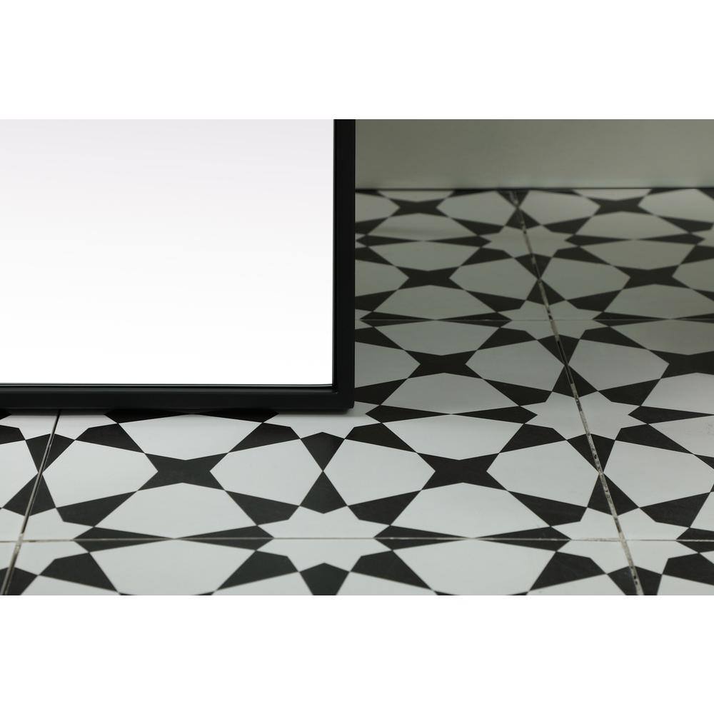 Alt View 4. Elegant Decor - Metal Frame Rectangle Full Length Mirror 36x60 Inch in Black - Black.