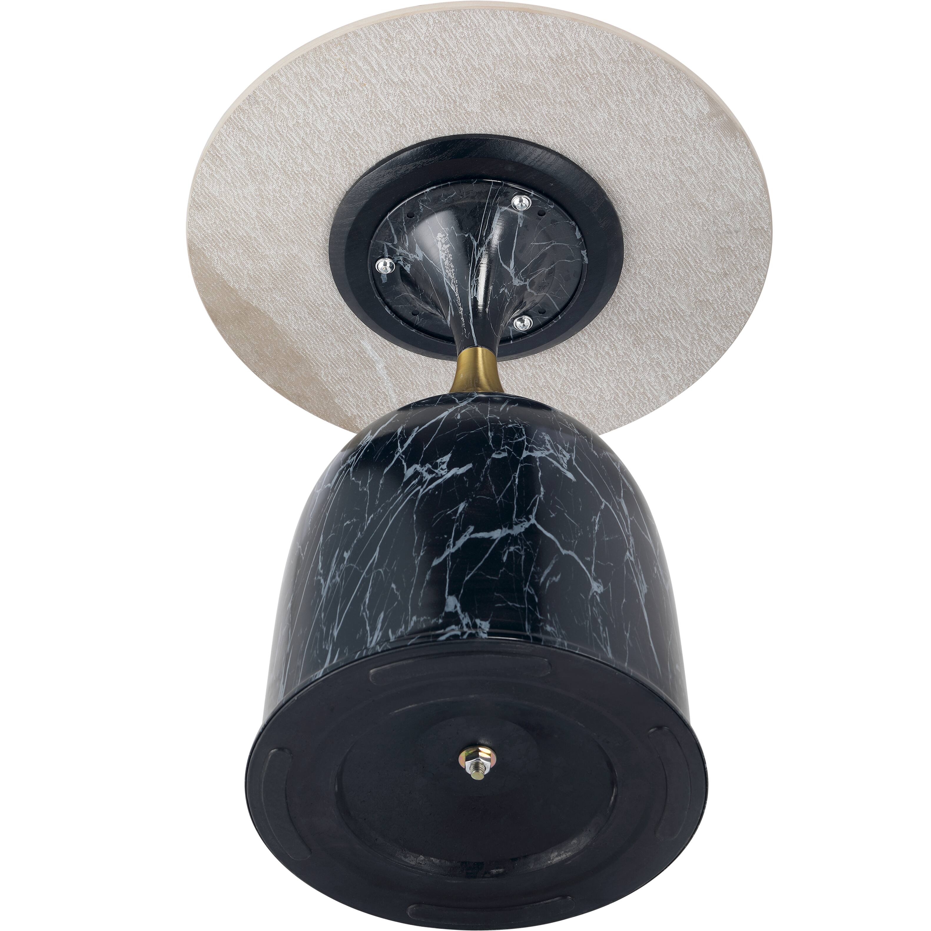 Alt View 9. LeisureMod - Modern Bell-Shaped Steel Top Accent Table with Powder Coated Finish for Living Room or Office - Stone Black.