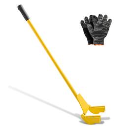 VEVOR - Pallet Buster Tool, 41 Inch Carbon Steel Handle Wrecking Pry Bar, 2000 lbs Weight Capacity, Heavy Duty Deck Board - Yellow