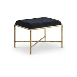 Meridian Furniture - Valley Chenille Fabric Bench - Black