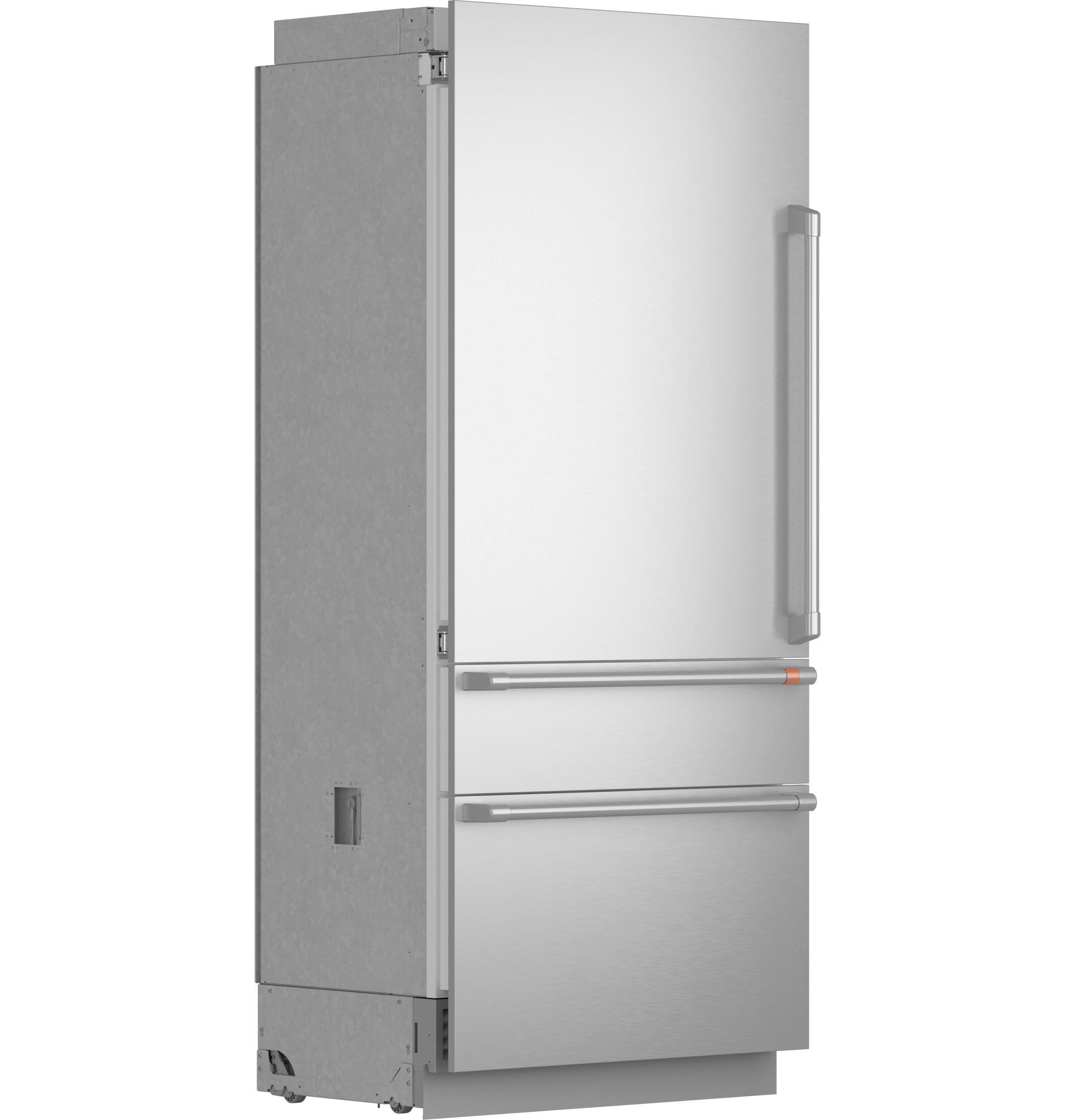 Alt View 34. Café - 36 in. Wide 20.1 Cu. Ft. Smart Integrated Bottom-Freezer Built-In Counter-Depth Refrigerator - Left Swing - Custom Panel Ready.