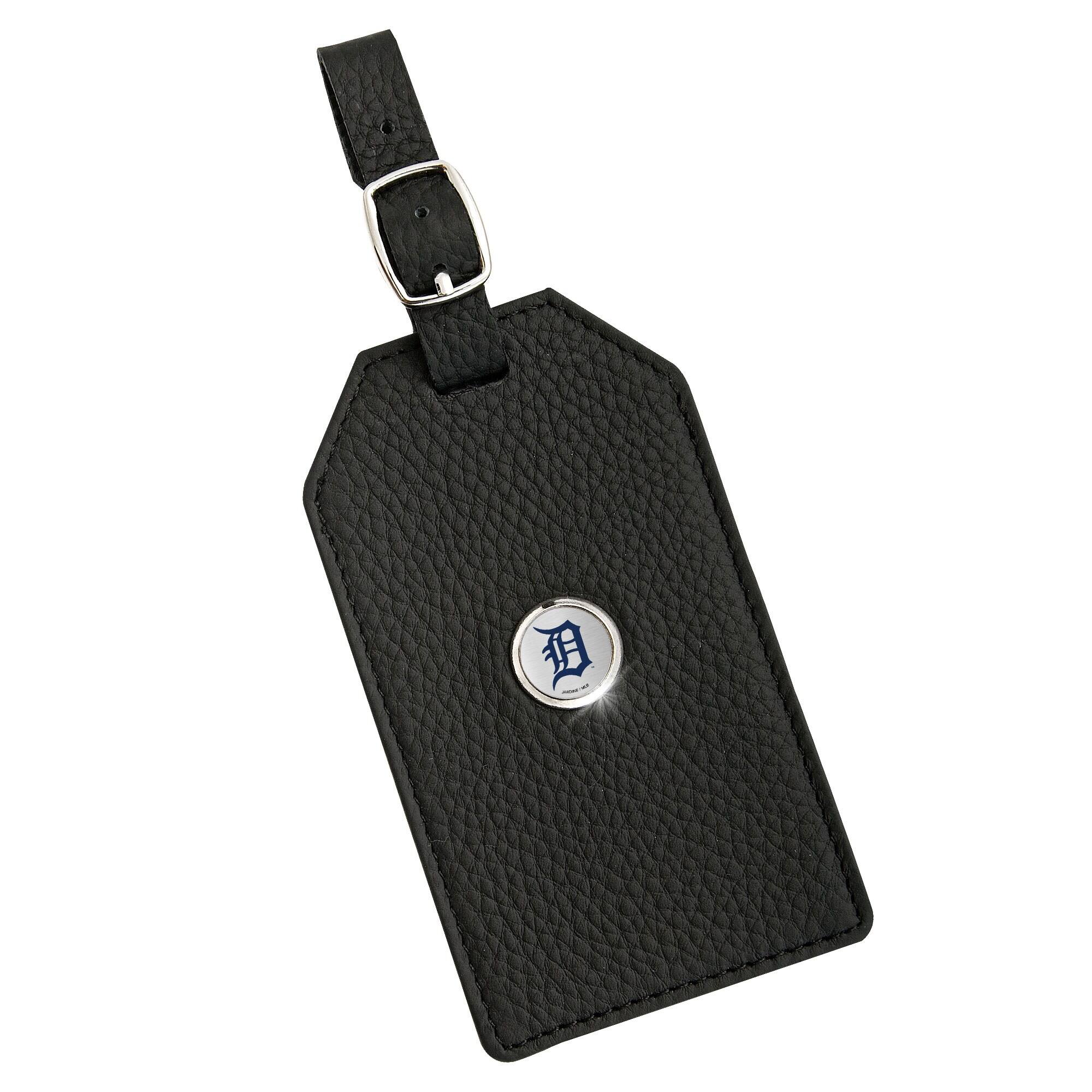 Jardine - Detroit Tigers Leather Luggage Tag - Black
