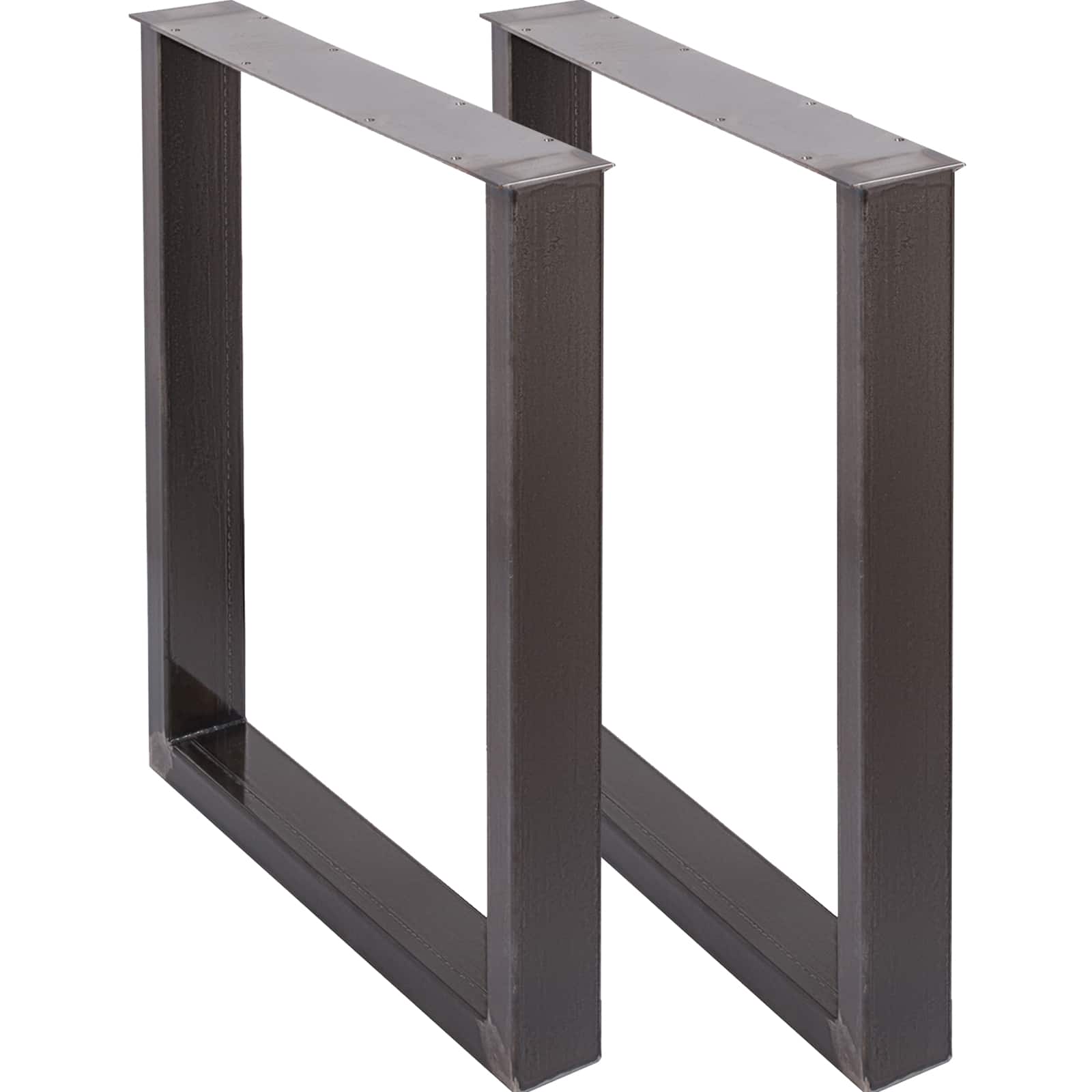VEVOR - Set of 2 Steel Table Legs, 28''Height 30''Wide Dining Table Legs, Heavy Duty 3.1" Square Box Section X Frame Table Legs - Black