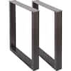 Front. VEVOR - Set of 2 Steel Table Legs, 28''Height 30''Wide Dining Table Legs, Heavy Duty 3.1" Square Box Section X Frame Table Legs - Black.
